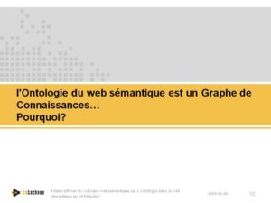 Ontologie, graphe de connaissance et web sémantique en 10 minutes